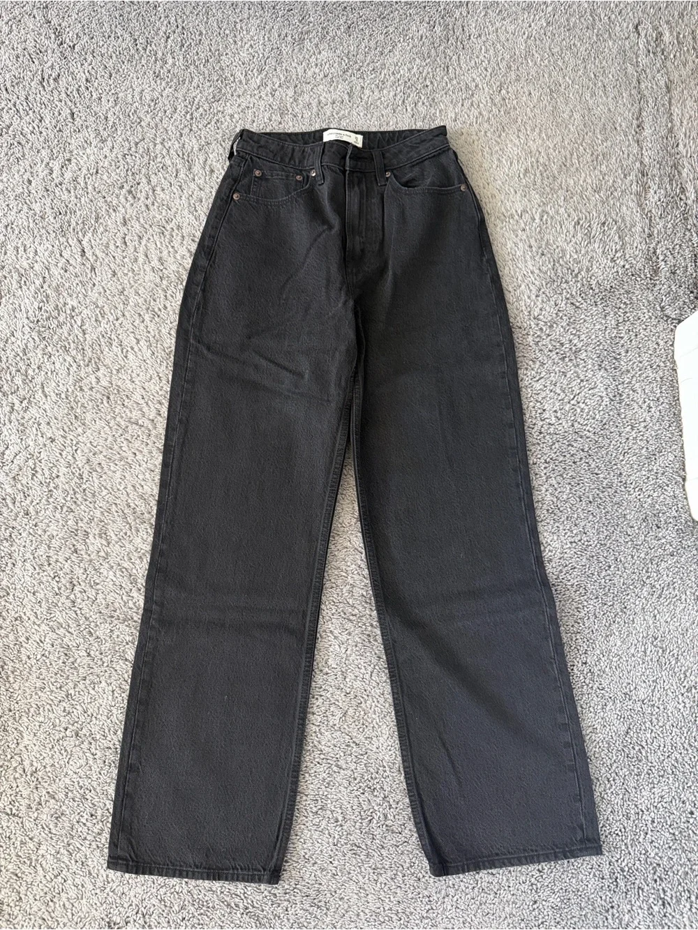 Abercrombie (Curve Love) Black High Rise Loose Women's Jeans